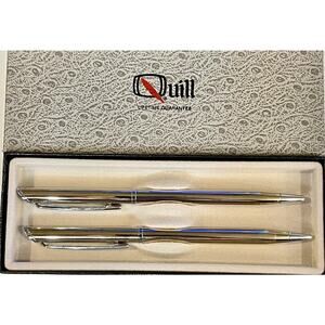 Vintage Quill Ballpoint Pen & Pencil Set Corporate Gift Lifetime Guarantee